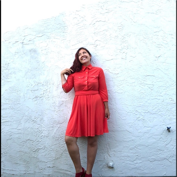 NY Collection Button-Down Dress, Small - Picture 4 of 12